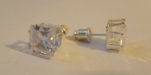 Square CZ Earrings