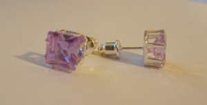 Lavender CZ Studs