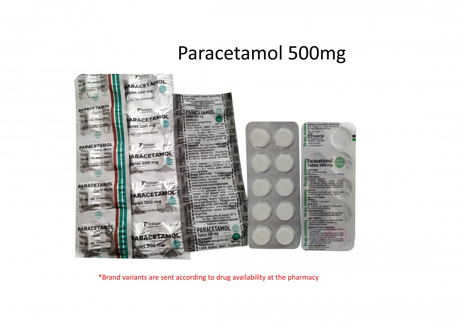 200 tablets Paracetamol 500mg OTC product FOR FUNGAL INFECTION AND ...