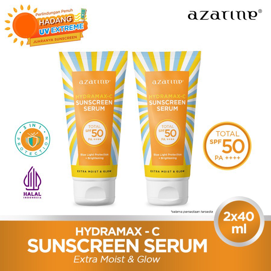 [Twin Pack] Azarine Hydramax-C Sunscreen Serum SPF50 PA++++ 40ml