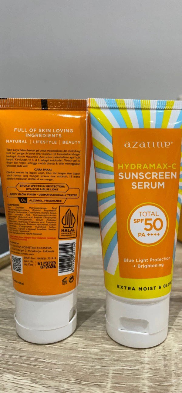 4x Azarine Hydramax-C Sunscreen Serum SPF50 PA++++ 40ml