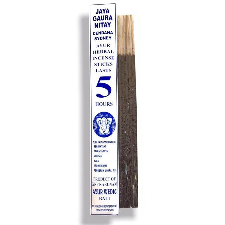 3x JAYA GAURA NITAY SANDALWOOD INCENSE STICK AROMATHERAPY BALI 5 HOURS