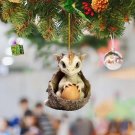 Cute Blue And White Porcelain Dragon Egg Ornament Christmas Dolls Car Interior Hanging-Cn One Size 1
