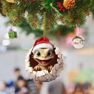 Cute Blue And White Porcelain Dragon Egg Ornament Christmas Dolls Car Interior Hanging-Cn One Size 2