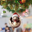Cute Blue And White Porcelain Dragon Egg Ornament Christmas Dolls Car Interior Hanging-Cn One Size 5