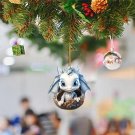 Cute Blue And White Porcelain Dragon Egg Ornament Christmas Dolls Car Interior Hanging-Cn One Size B