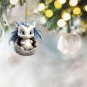 Cute Blue And White Porcelain Dragon Egg Ornament Christmas Dolls Car Interior Hanging-Cn One Size I