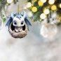 Cute Blue And White Porcelain Dragon Egg Ornament Christmas Dolls Car Interior Hanging-Cn One Size Q
