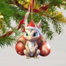 Cute Blue And White Porcelain Dragon Egg Ornament Christmas Dolls Car Interior Hanging-Cn One Size R