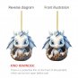 Cute Blue And White Porcelain Dragon Egg Ornament Christmas Dolls Car Interior Hanging-Cn One Size Y
