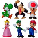 6Pcs Super Mariyo Action Figures with Storage Bag for Children Toys Gifts