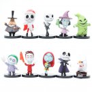 10pcs The Nightmaree Before Christmas Jackk Skellingtonn PVC Action Figure Toy Gift