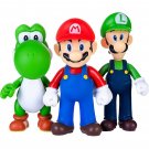 3pcs Super Mariio Bros 12cm Cartoon Dolls Model Anime Figures Toys for kids Birthday Gift