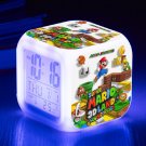 Super Mariio Light LED Alarm Clock Children's Bedroom Digital Cartoon Gifts Toys m16