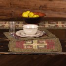 Placemats Tea Cabin Rustic 12X18 Set Of 6 Rect Patch Quilted Table Decor