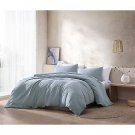 3Pc King Devin Gauze Comforter Bedding Set Light Blue Decor