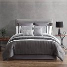 12Pc King Rossi Embroidered Colorblock Comforter Sheets Bedding Set Gray Decor