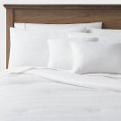 5Pc King Westmont Waffle Stripe Comforter Bedding Set White Decor