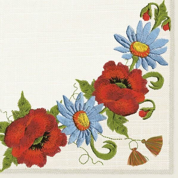 Set Of 2 Individual Decoupage Paper Party Napkins SPRING
