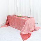 Dusty Rose 90"X156" Premium Velvet Rectangular Tablecloth Wedding Party Event