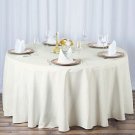 Ivory 120" Premium Round Polyester Tablecloth Wedding Party Tabletop Dinner