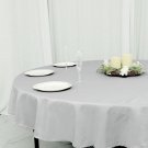 Silver Round 70" Polyester Tablecloth Wedding Catering Kitchen Linens Ceremony