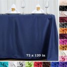 12 Pcs 72X120" Rectangle Polyester Tablecloths Wedding Party Tabletop Supplies