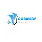 Blue and black modern logo #1013