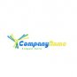 Blue green and yellow logo #1016