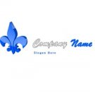 Blue and silver spade logo #1030