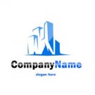 Blue city scape logo #1035