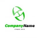 Green and black dbl shovel logo #1039