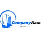 Blue computer logo #1040