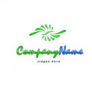 Green and blue classy logo #1042