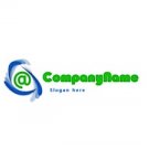 Online store logo green and blue #1043