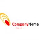 Red yellow and black circle logo #1044