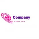 Pink and purple globe logo #1060