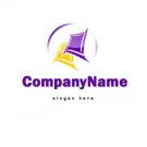 Purple and yellow logo #1061