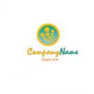 Yellow and teal dots logo #1078