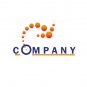 Orange and purple arrow logo #1187