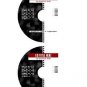 Black and white red accent label