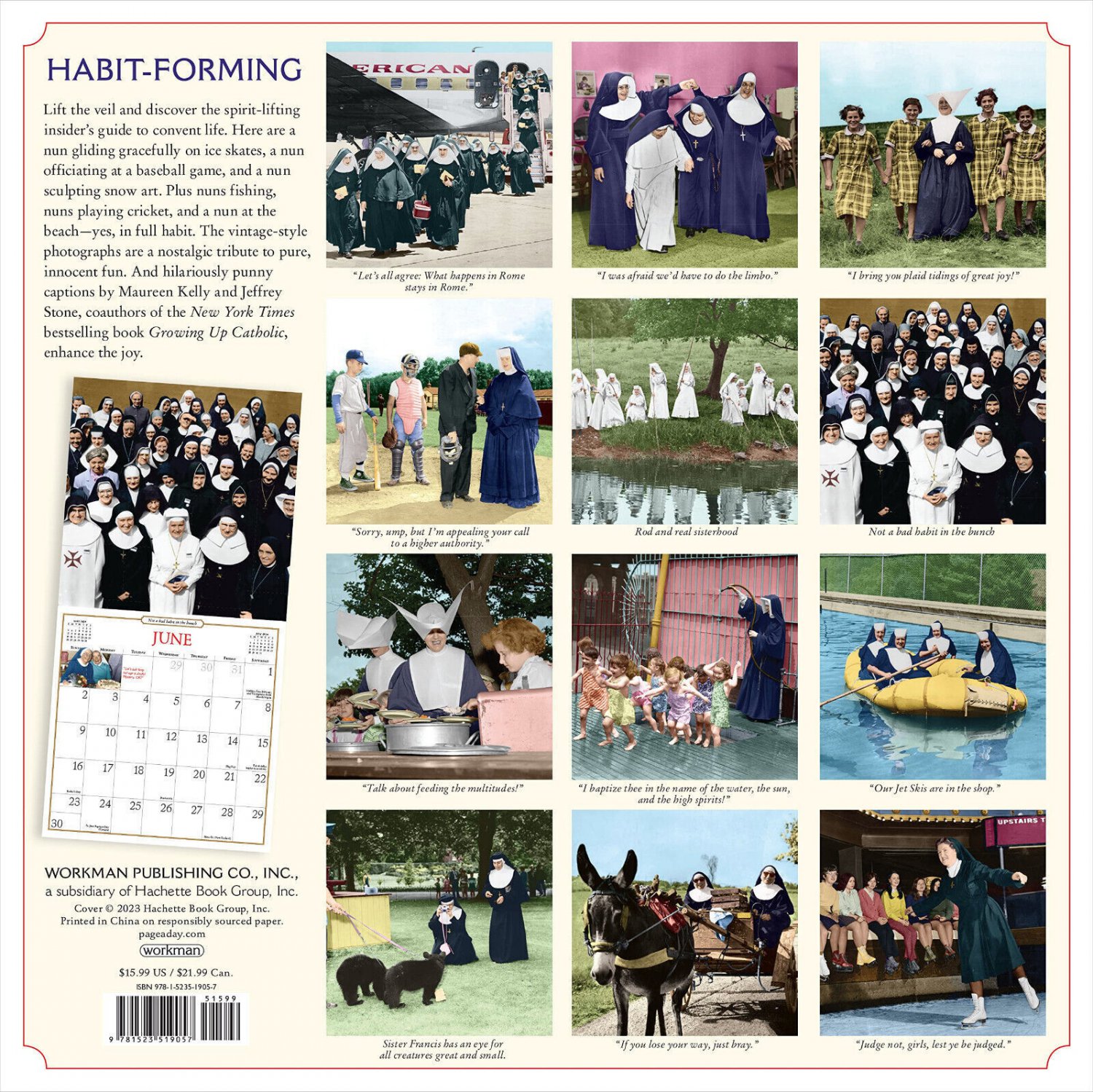 Workman Nuns Having Fun 2024 Wall Calendar w