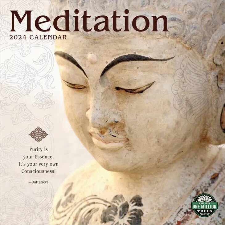 Amber Lotus Meditation 2024 Wall Calendar 0551