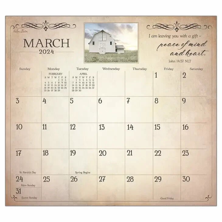 Legacy Land of Blessings 2024 Calendar Pad w