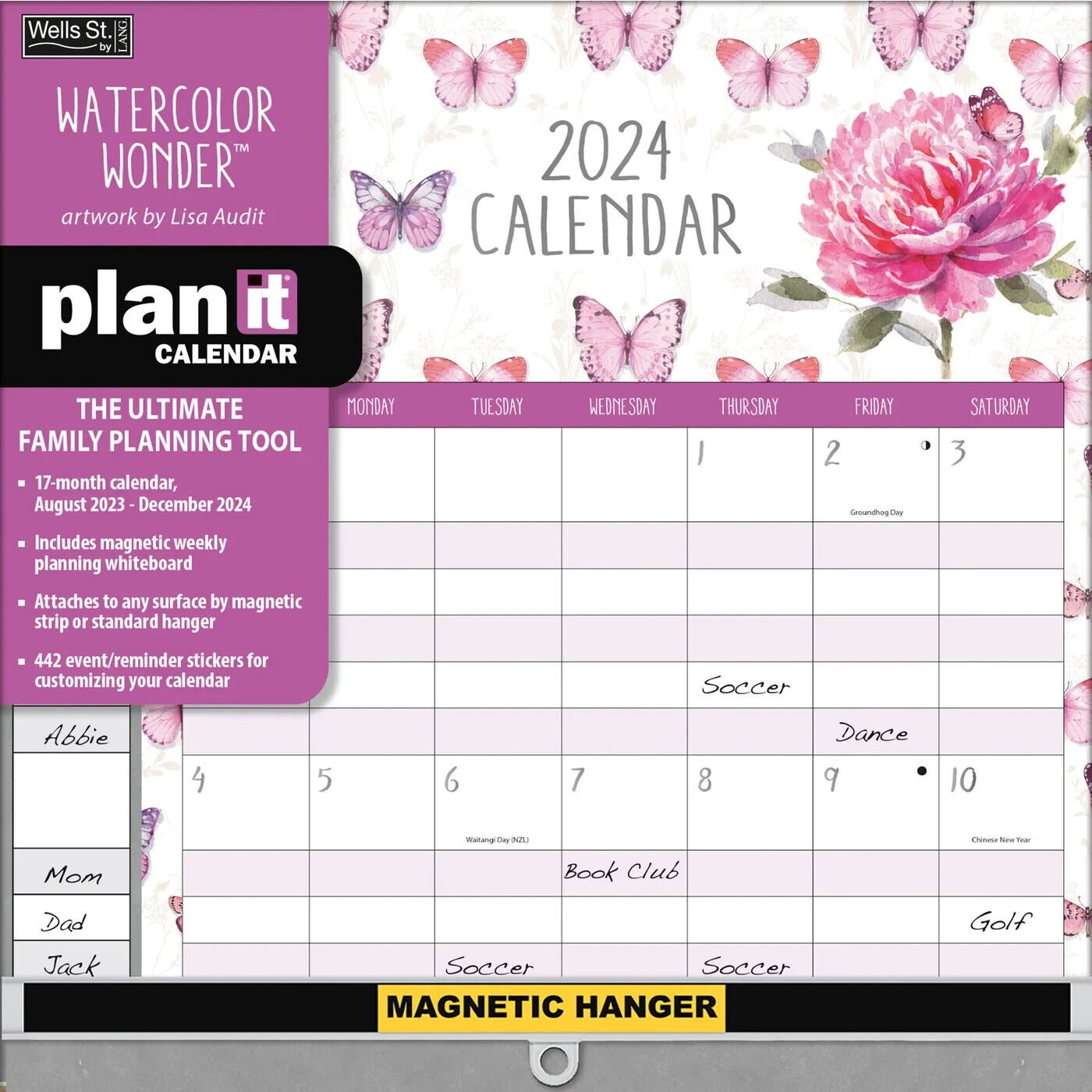 WSBL Watercolor Wonder 2024 PlanIt Calendar w