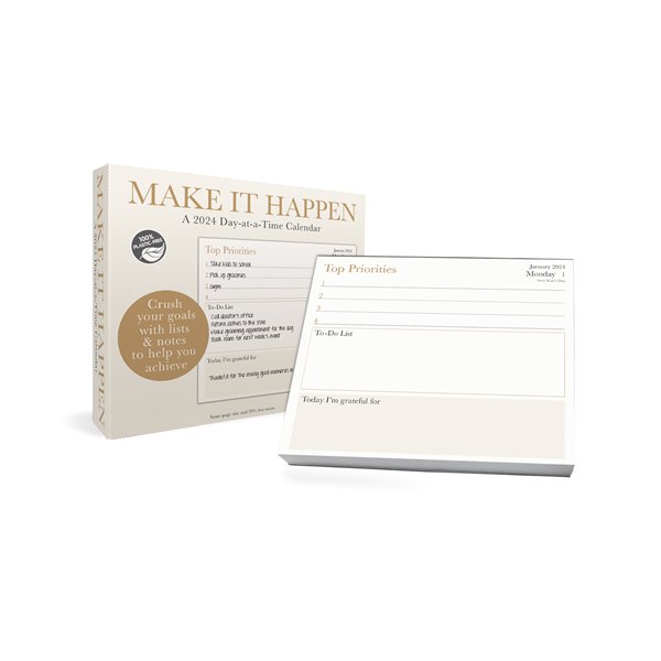 Trends International 2024 Make It Happen Day At A Time Box Calendar W   64fad80c118e8 617353b 