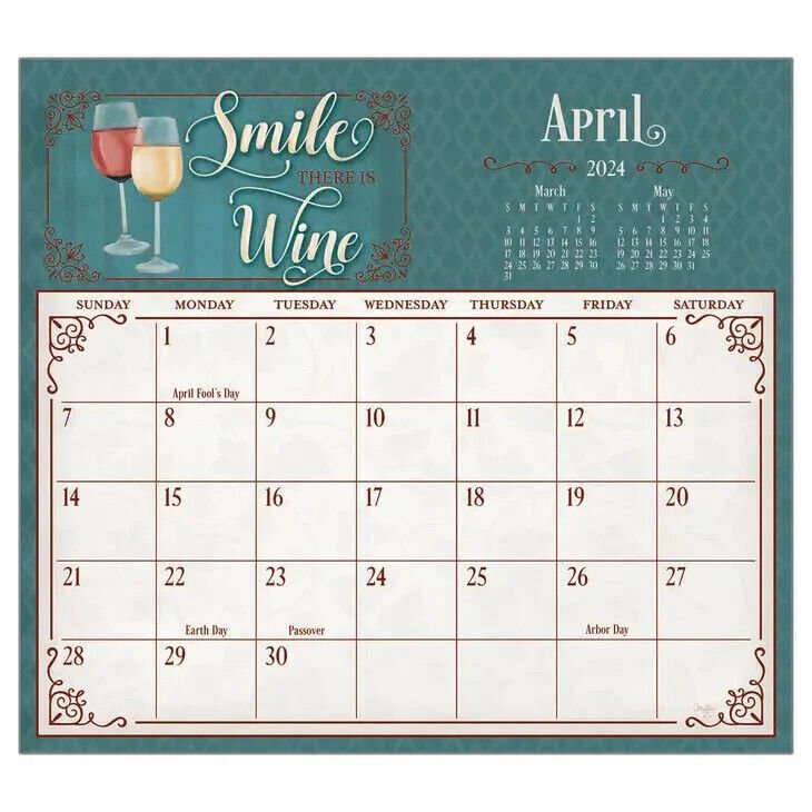 Legacy Wine 2024 Calendar Pad w