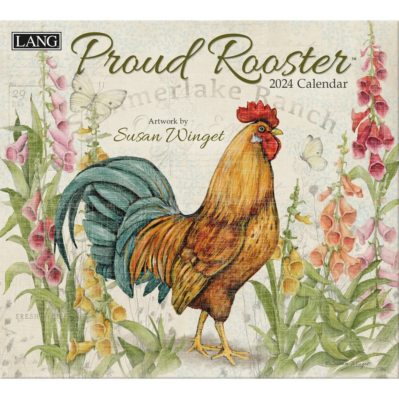 Lang Proud Rooster 2024 Wall Calendar w