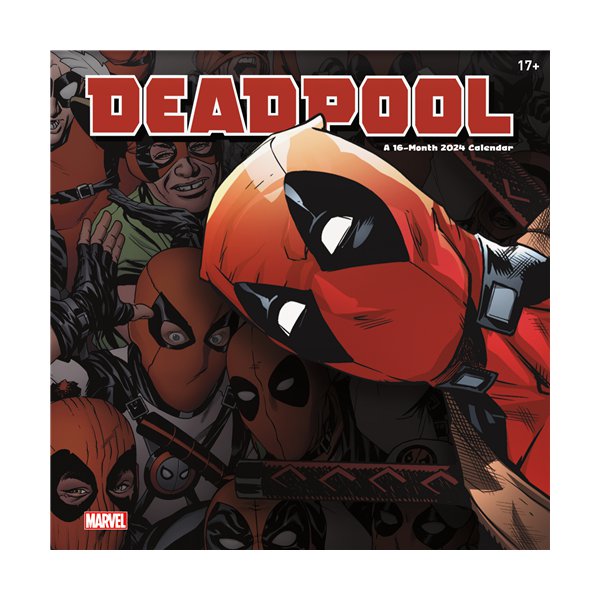 Trends International Marvel Deadpool 2024 12 x 12 Wall Calendar w