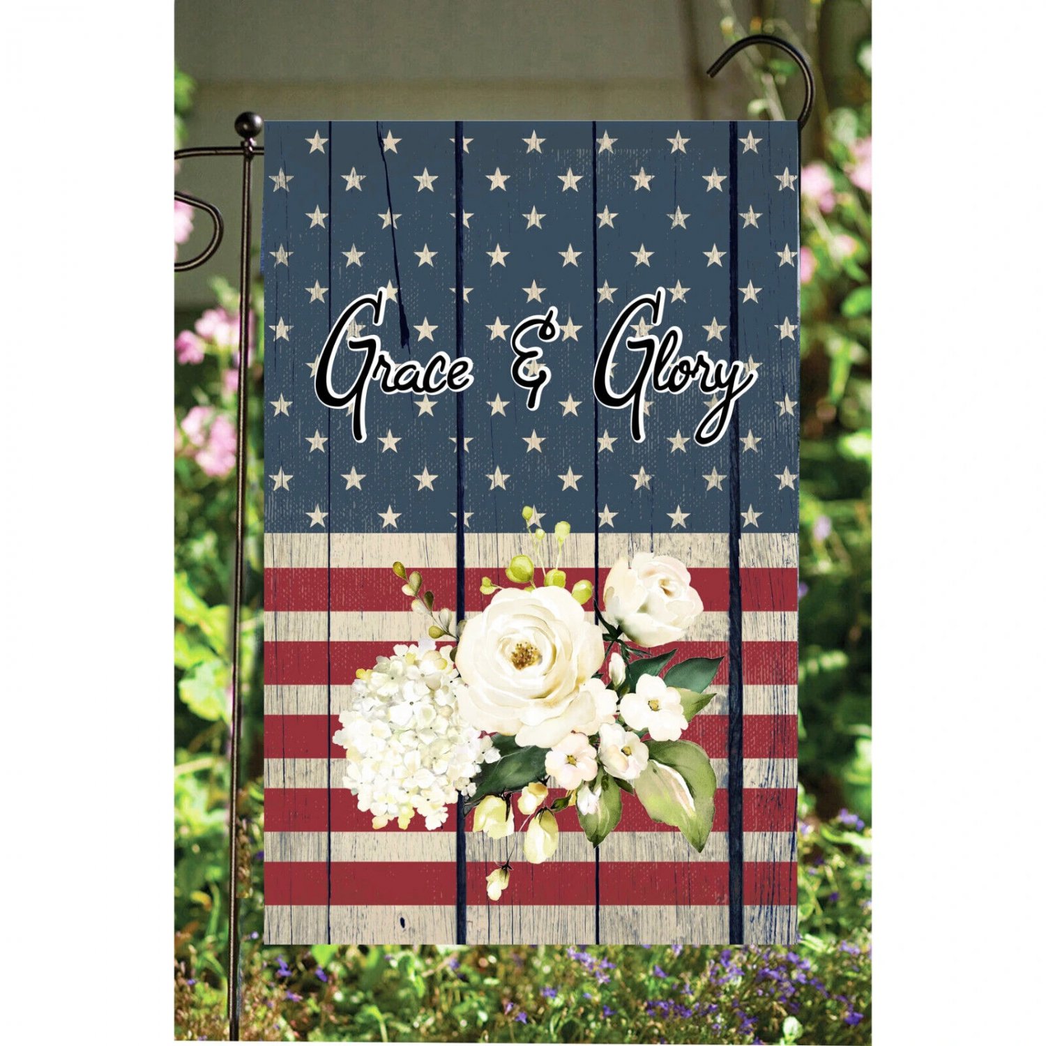 Flags Galore Grace and Glory Garden Flag Patriotic w
